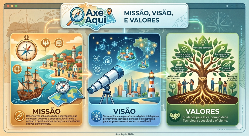 Axe Aqui Missao visao valores Axe Aqui Conectando você au que importa